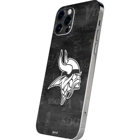 NFL Minnesota Vikings Black & White iPhone 12 Pro Max Skin